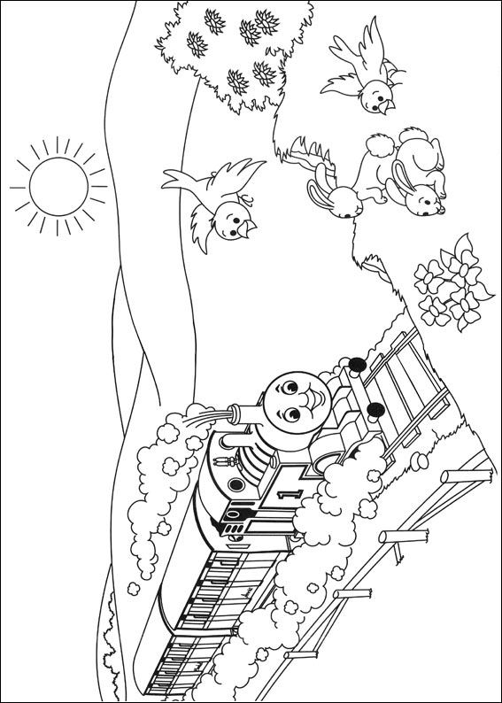 Plansa de colorat cu Trenuletul Thomas 14 6